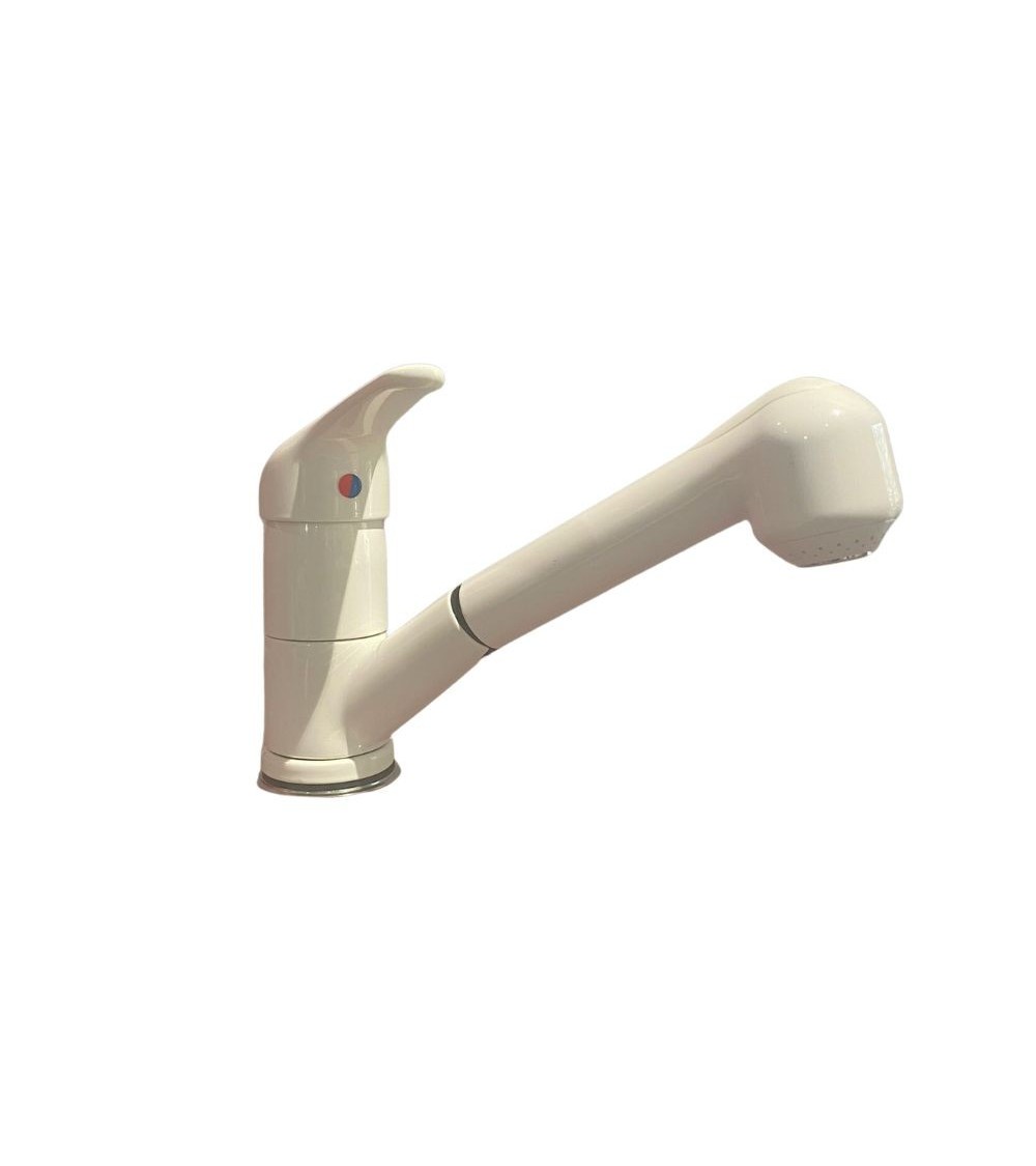 Miscelatore da cucina doccetta estraibile Paini Mixo 45WH573TCZ bianco