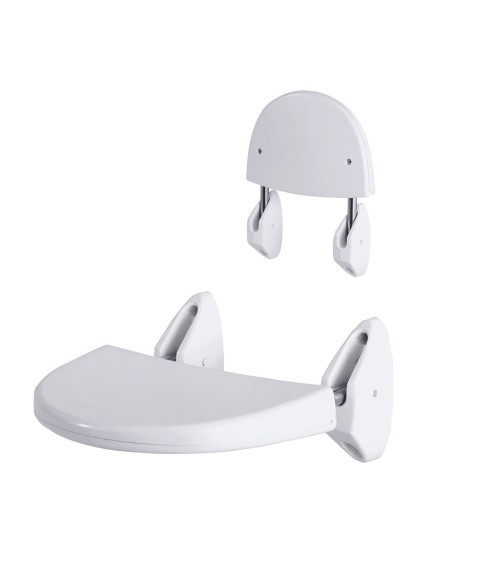Sedile pieghevole a muro per disabili colore bianco