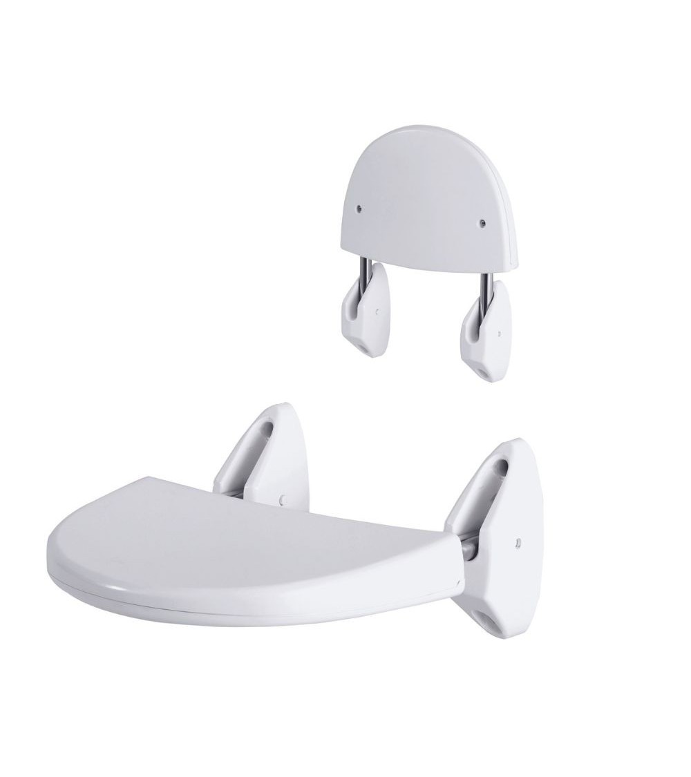 Sedile pieghevole a muro per disabili colore bianco