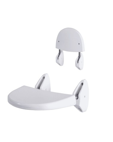 Sedile pieghevole a muro per disabili colore bianco