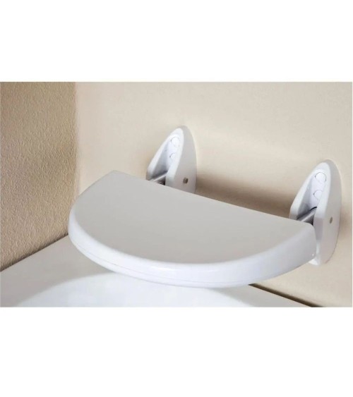 Sedile pieghevole a muro per disabili colore bianco