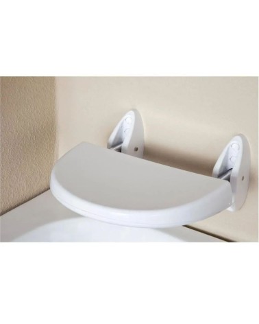 Sedile pieghevole a muro per disabili colore bianco