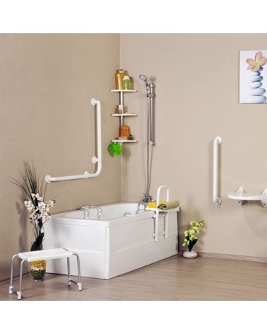 Sedile pieghevole a muro per disabili colore bianco