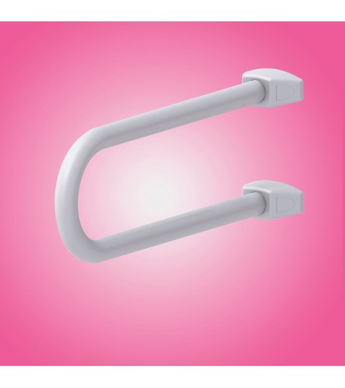 Maniglia di sicurezza fissa per disabili in alluminio colore bianco