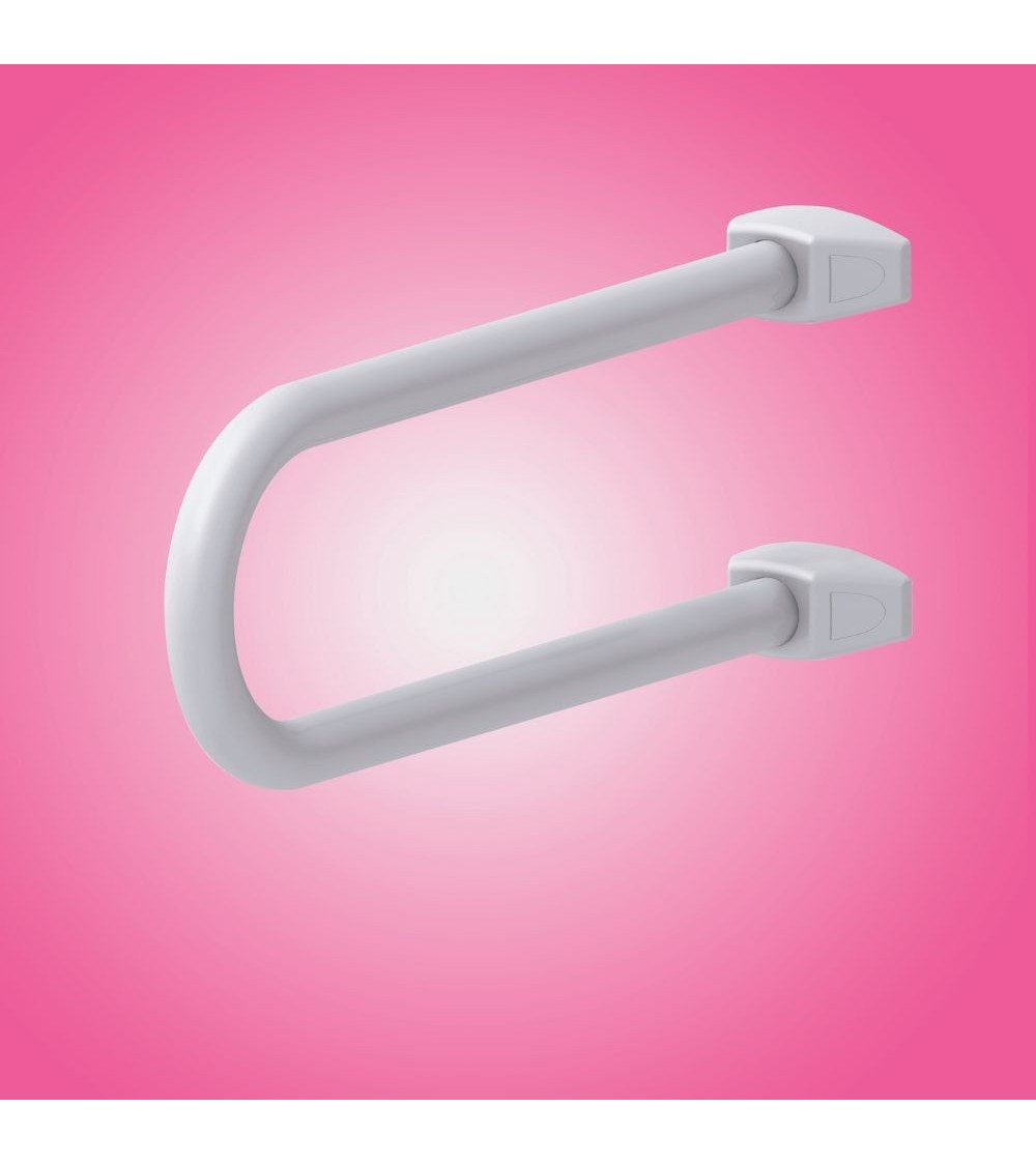 Maniglia di sicurezza fissa per disabili in alluminio colore bianco