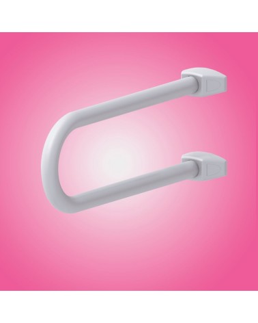 Maniglia di sicurezza fissa per disabili in alluminio colore bianco