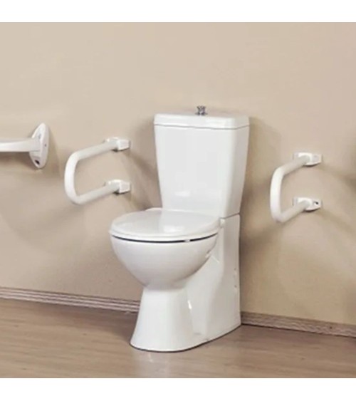 Maniglia di sicurezza fissa per disabili in alluminio colore bianco