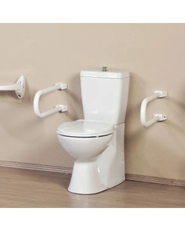 Maniglia di sicurezza fissa per disabili in alluminio colore bianco