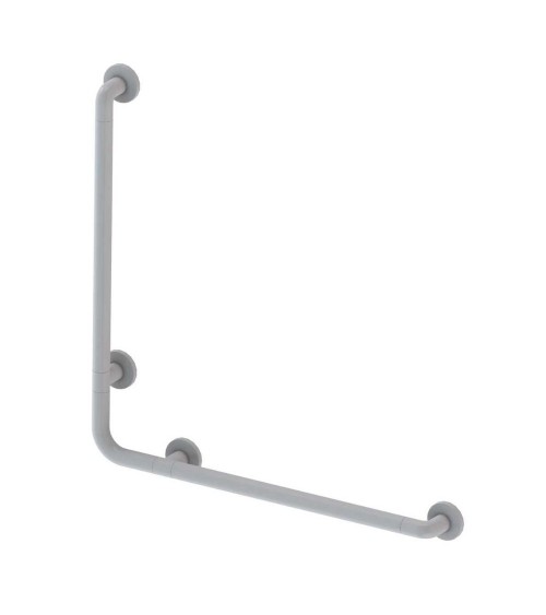 Corrimano angolare di sicurezza 78 x 78 cm per disabili colore bianco