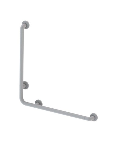 Corrimano angolare di sicurezza 78 x 78 cm per disabili colore bianco