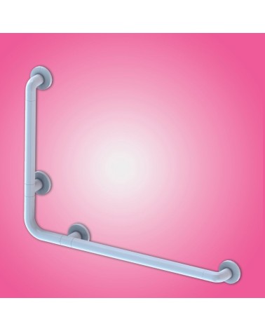 Corrimano angolare di sicurezza 78 x 55.5 cm per disabili colore bianco