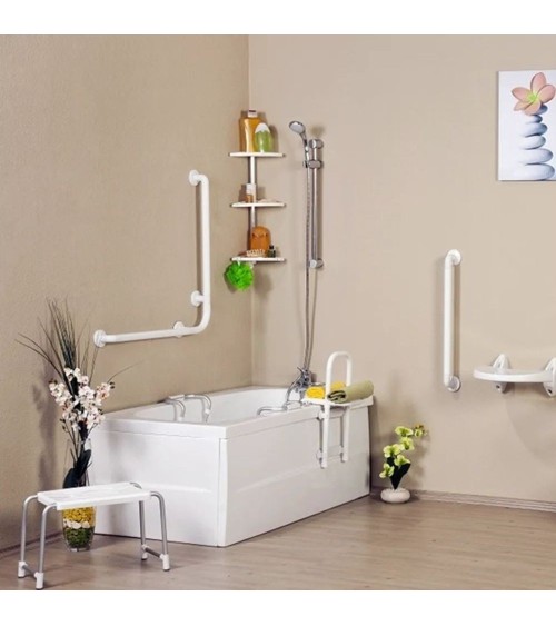 Corrimano di sicurezza 67 cm. per disabili colore bianco