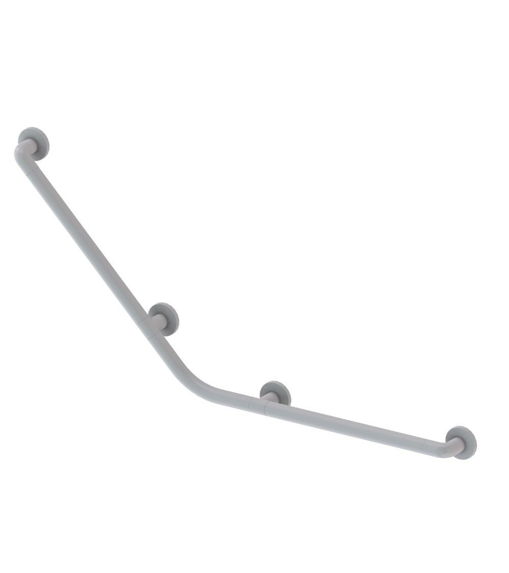 Corrimano angolare di sicurezza 113x55 cm. per disabili colore bianco
