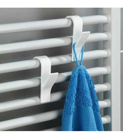Gancio per asciugamani 4 pezzi colore bianco