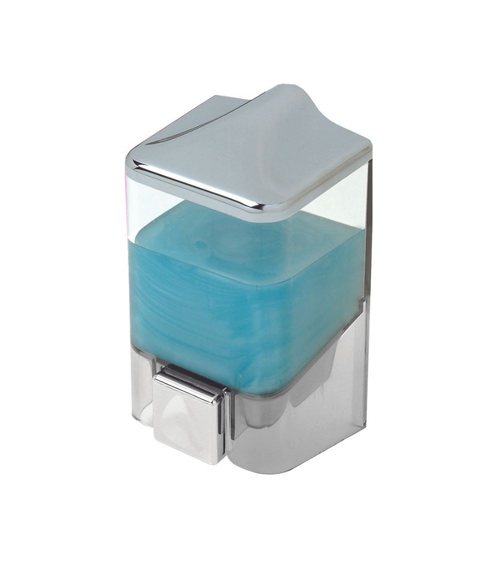 Dispenser per sapone liquido 0,5 LT trasparente e cromo