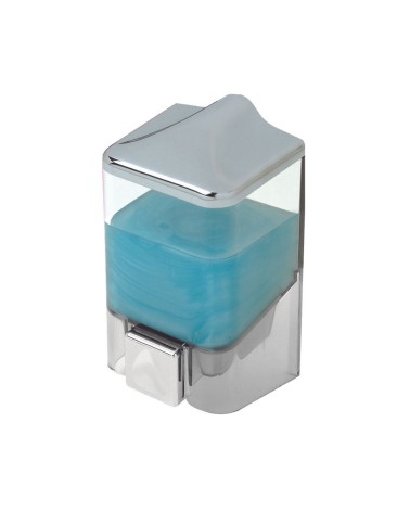 Dispenser per sapone liquido 0,5 LT trasparente e cromo