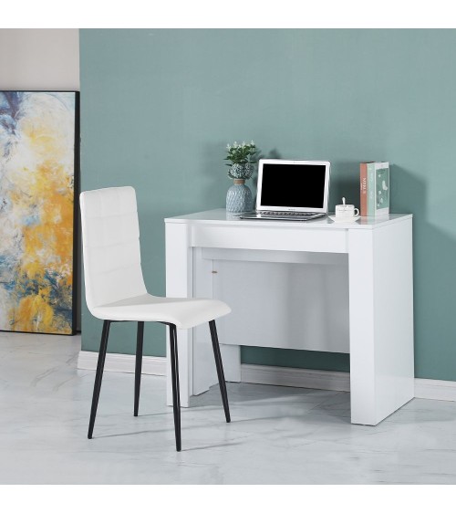 Consolle allungabile Ofelia colore bianco effetto lucido