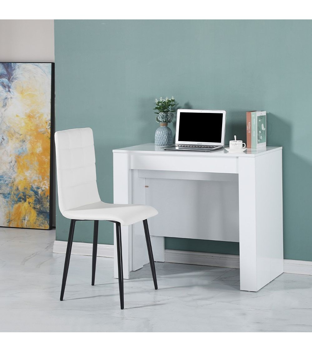 Consolle allungabile Ofelia colore bianco effetto lucido