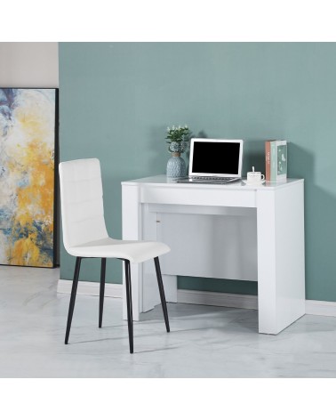 Consolle allungabile Ofelia colore bianco effetto lucido