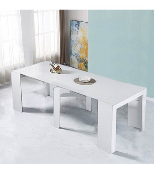 Consolle allungabile Ofelia colore bianco effetto lucido