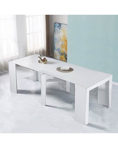 Consolle allungabile Ofelia colore bianco effetto lucido
