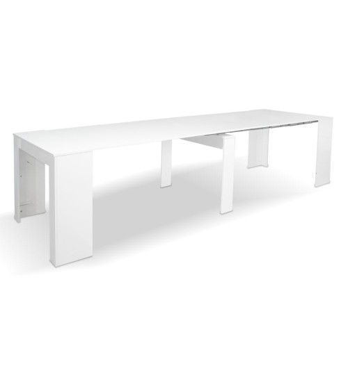 Consolle allungabile Ofelia colore bianco effetto lucido