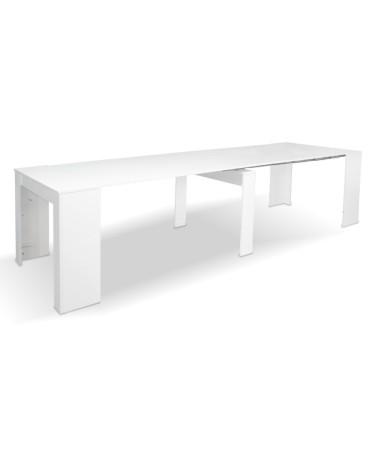 Consolle allungabile Ofelia colore bianco effetto lucido