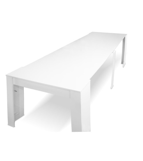 Consolle allungabile Ofelia colore bianco effetto lucido