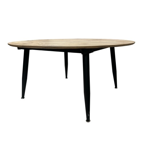 Tavolo Cordelia allungabile colore piano rovere gambe colore nero