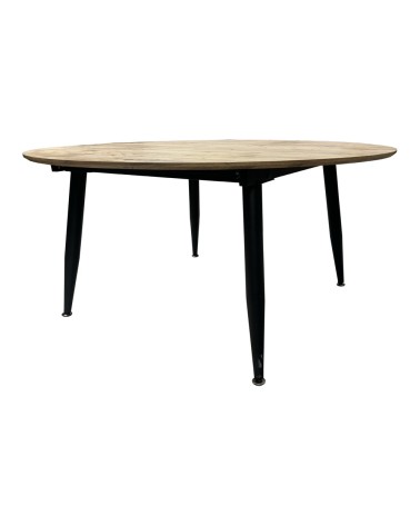 Tavolo Cordelia allungabile colore piano rovere gambe colore nero