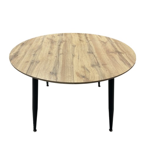 Tavolo Cordelia allungabile colore piano rovere gambe colore nero