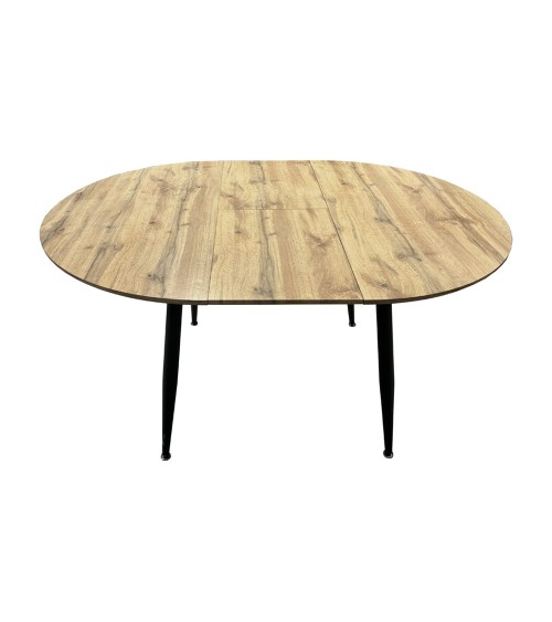 Tavolo Cordelia allungabile colore piano rovere gambe colore nero