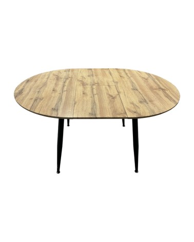 Tavolo Cordelia allungabile colore piano rovere gambe colore nero