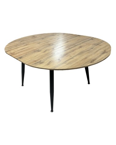 Tavolo Cordelia allungabile colore piano rovere gambe colore nero