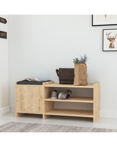 Scarpiera Sunno con anta colore rovere