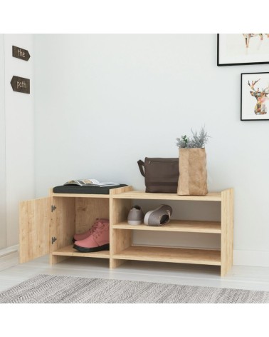 Scarpiera Sunno con anta colore rovere