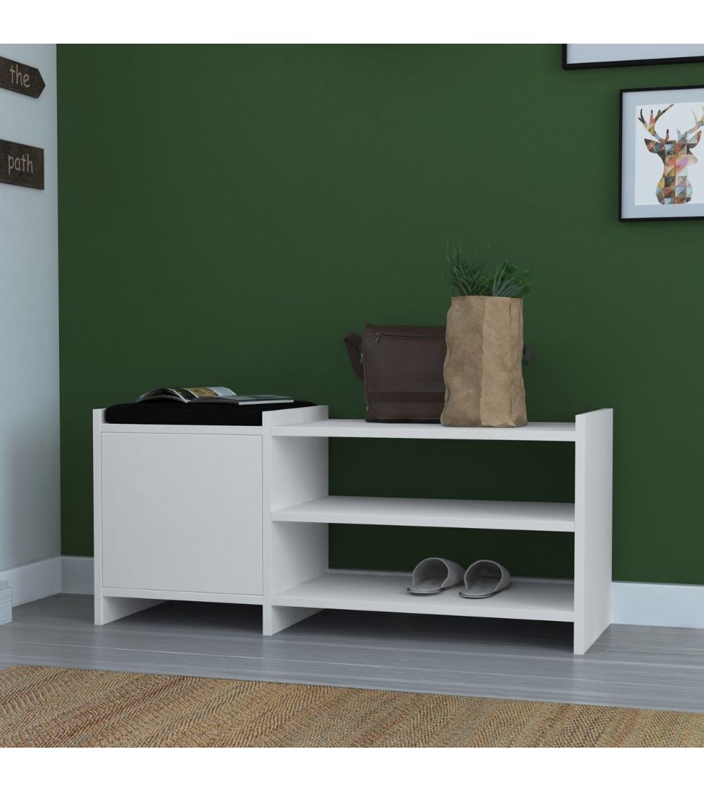 Scarpiera Sunno con anta colore bianco