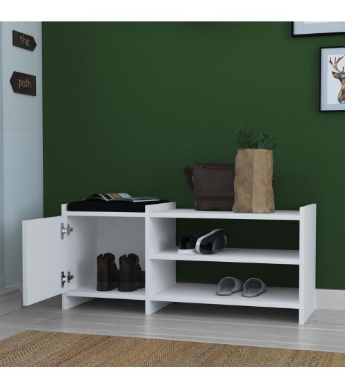 Scarpiera Sunno con anta colore bianco