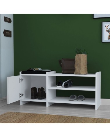 Scarpiera Sunno con anta colore bianco