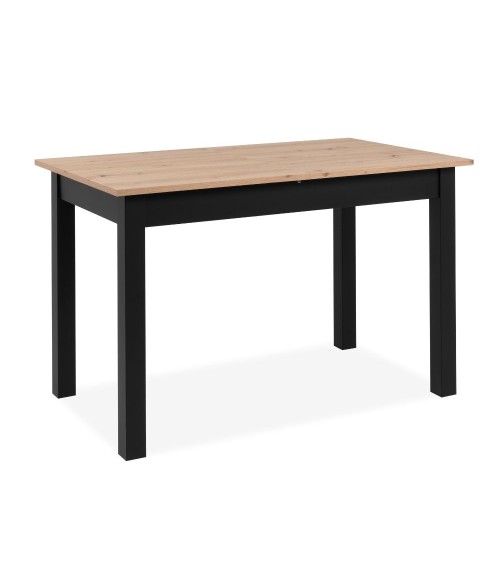 Tavolo allungabile Coburg 120 colore rovere con gambe nere