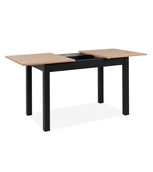 Tavolo allungabile Coburg 120 colore rovere con gambe nere