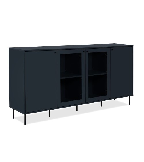 Credenza Caracas 51A con 4 ante e 4 ripiani colore navy blue