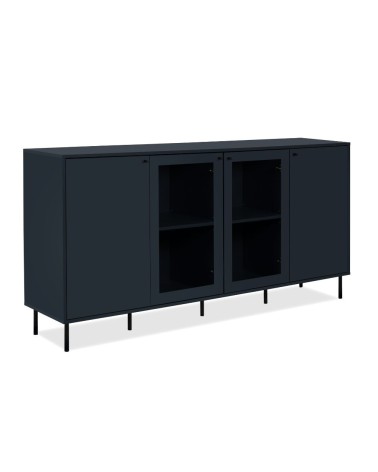 Credenza Caracas 51A con 4 ante e 4 ripiani colore navy blue