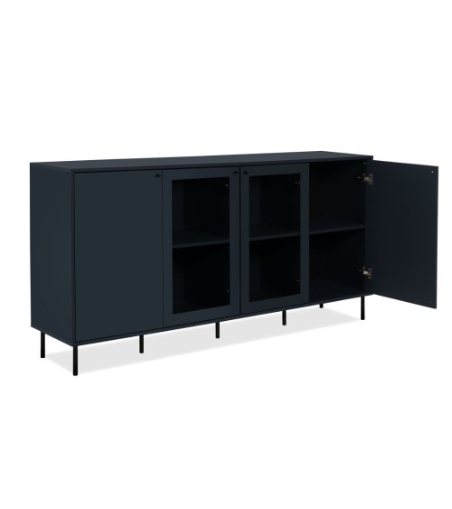 Credenza Caracas 51A con 4 ante e 4 ripiani colore navy blue