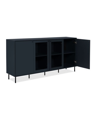 Credenza Caracas 51A con 4 ante e 4 ripiani colore navy blue