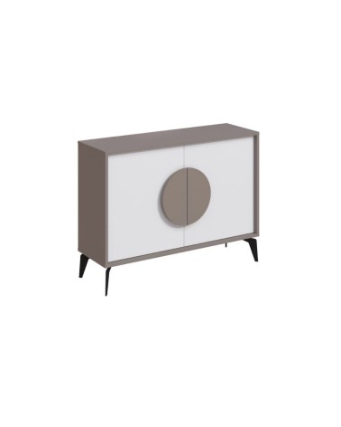 Madia Gora 110 cm struttura colore tortora e ante colore bianco