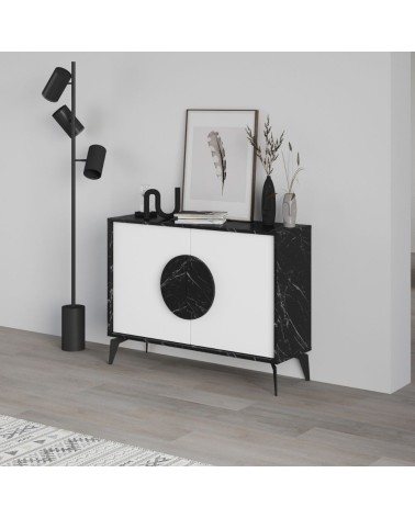 Madia Gora 110 cm struttura colore bendir e ante colore bianco
