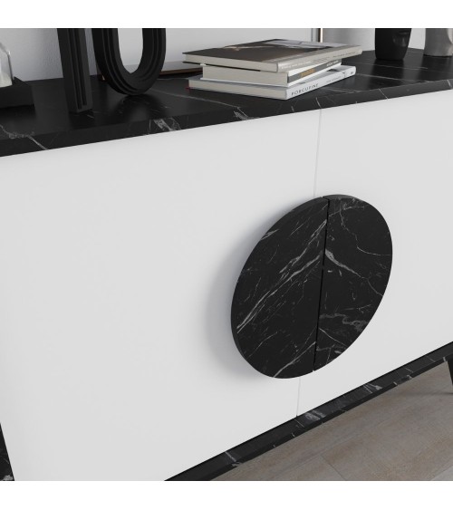 Madia Gora 110 cm struttura colore bendir e ante colore bianco