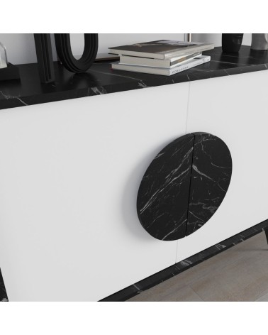 Madia Gora 110 cm struttura colore bendir e ante colore bianco