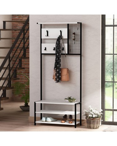 Scaffale ingresso Nomad colore bianco